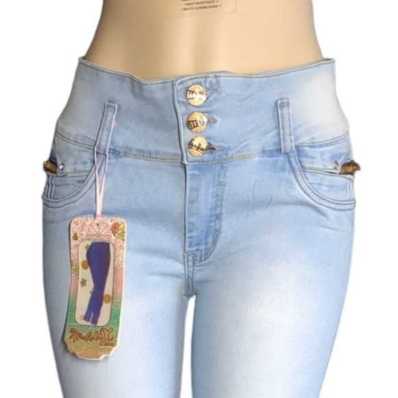 *NEW* - Colombian Authentic Skinny Butt Lifter Jeans, Size 16 - Picture 2 of 16